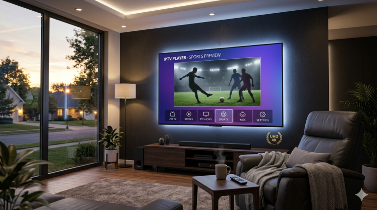 IPTV Smart Player Setup on Modern Smart TV with Mobile Companion App
