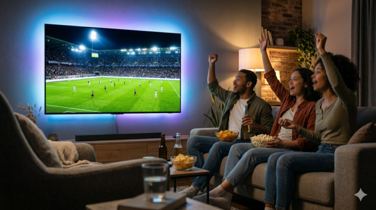 World Cup 2026 IPTV football streaming across a TV, laptop, tablet and phone