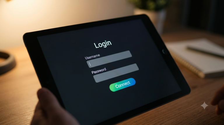 Smartphone on wooden table showing a message confirmed screen representing IPTV username and password credentials being delivered