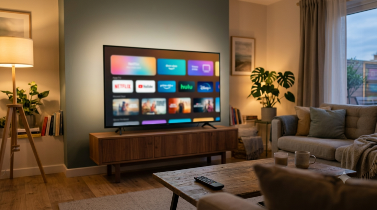 IPTV referral program shown on a single smartphone with a share button and code field