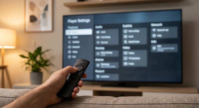 IPTV user agent setting highlighted in a player advanced settings panel