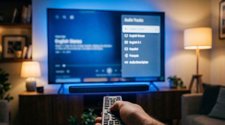 IPTV favourites menu showing a short list of starred channels on a television